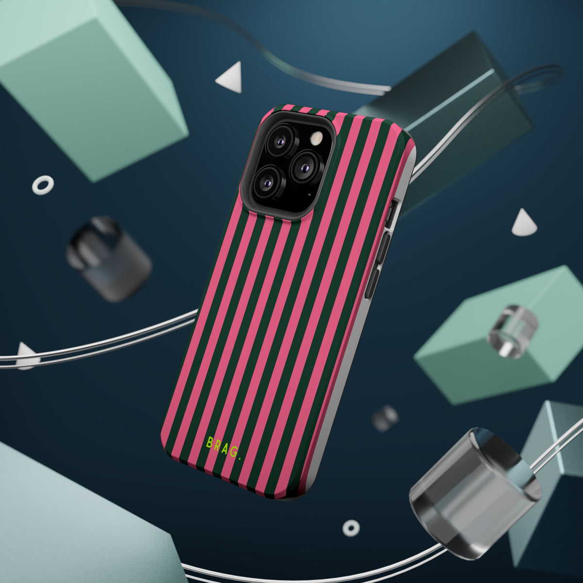 Flamingo Stripe Magnetic Impact-Resistant Phone Case