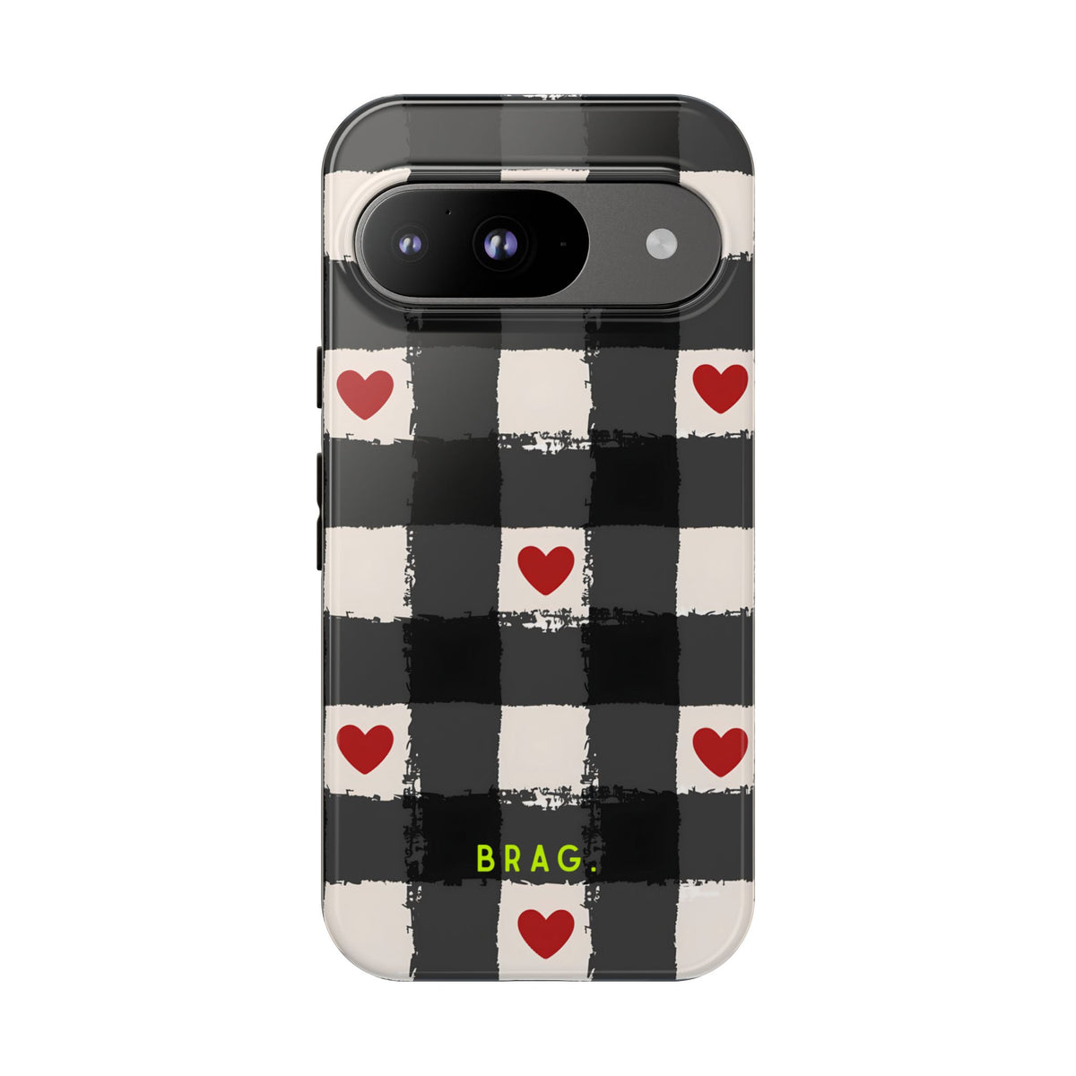Lucky Heart Tough Phone Case – Shockproof Protective iPhone Cover