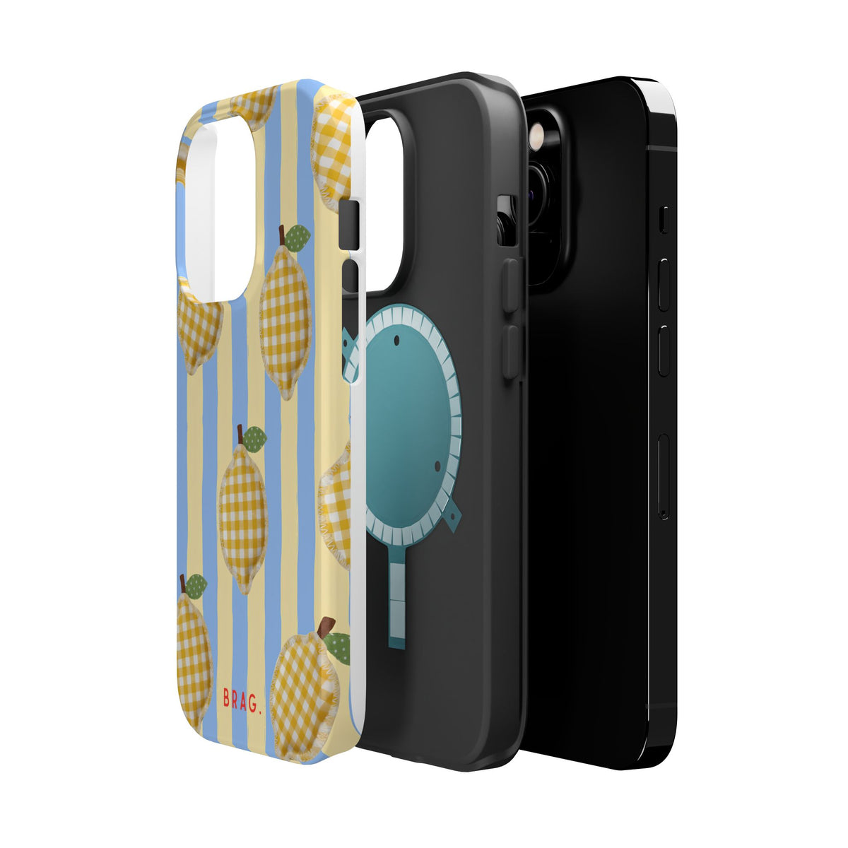 Lemon checks Magnetic Impact-Resistant Phone Case