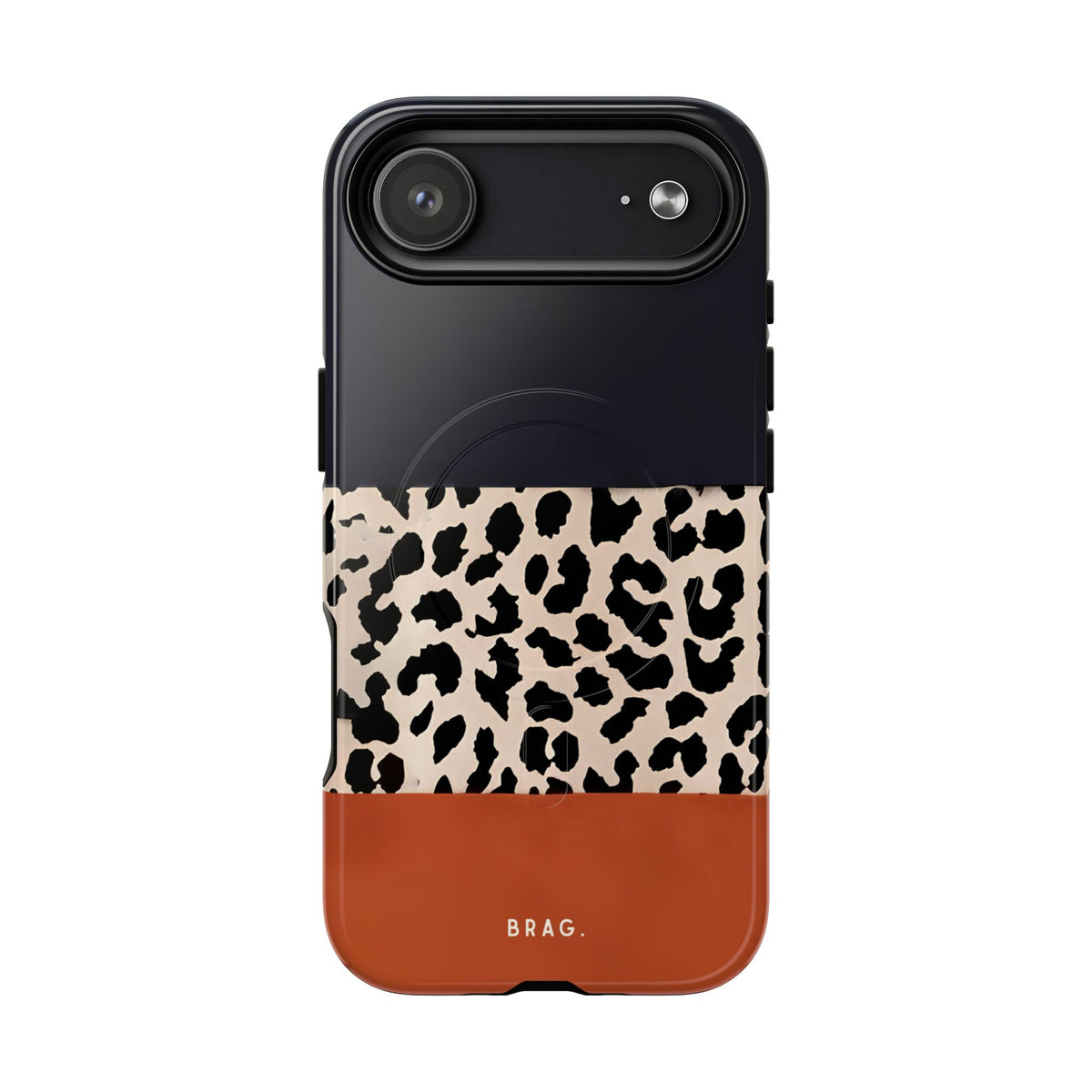 Leopard Block MagSafe Tough Phone Case — Magnetic Protective Cover