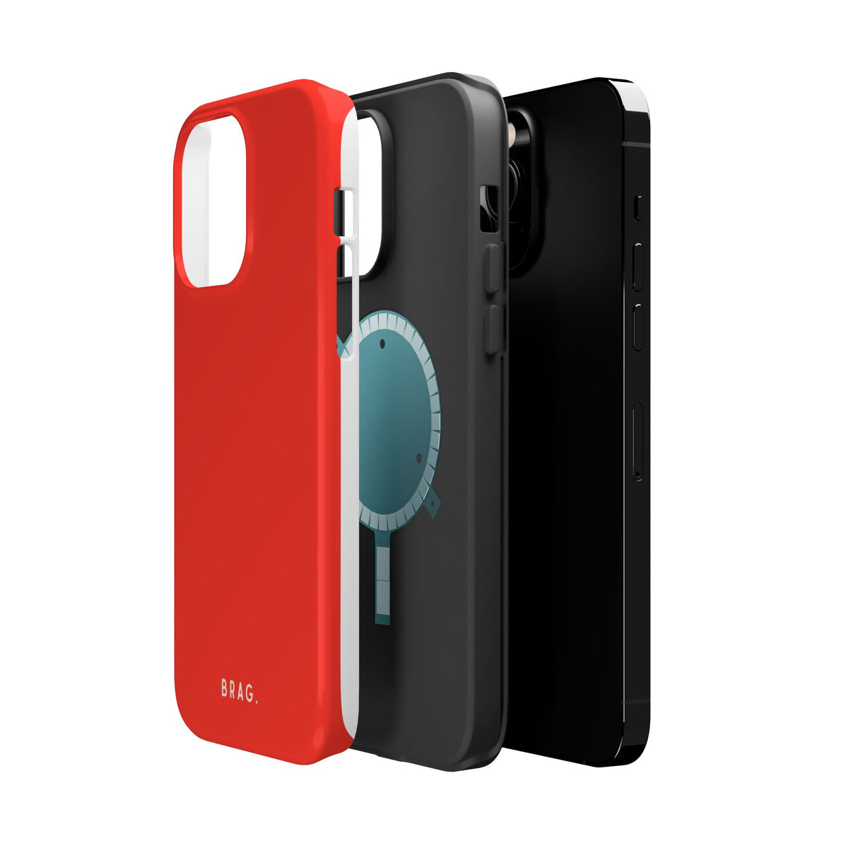 Brag Red Magnetic Impact-Resistant Phone Case