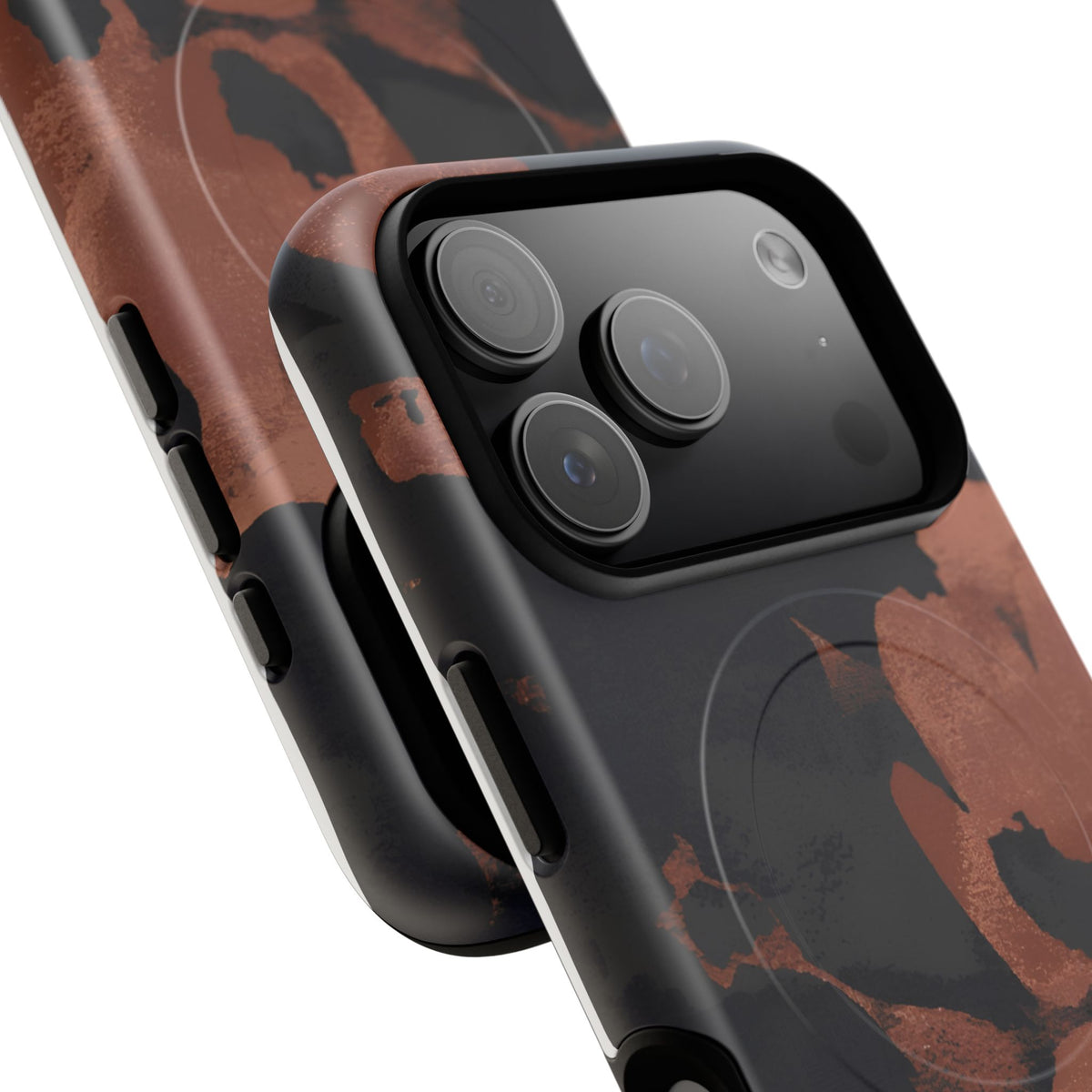 Terracotta Bloom MagSafe Tough Phone Case — Magnetic Protective Cover