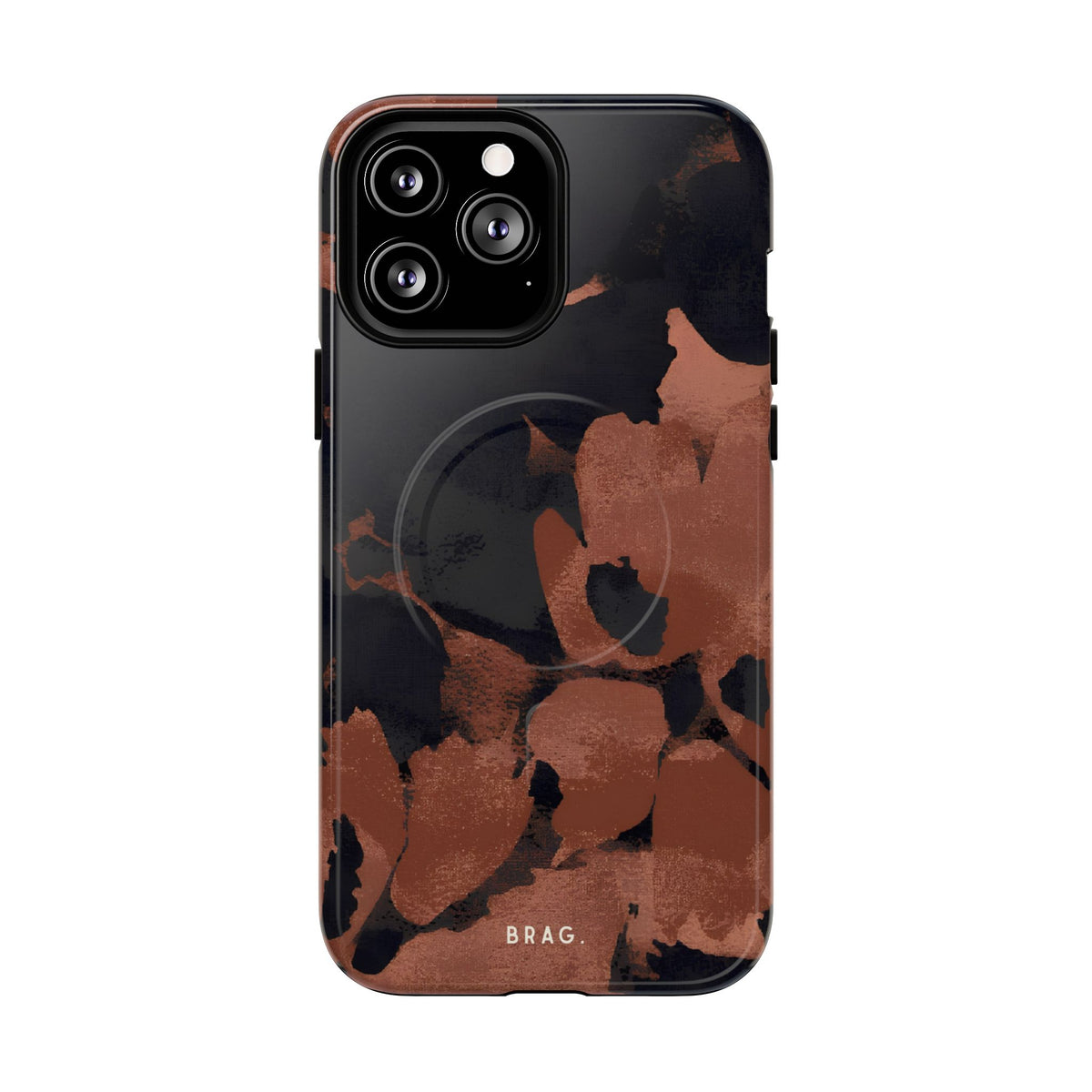 Terracotta Bloom MagSafe Tough Phone Case — Magnetic Protective Cover