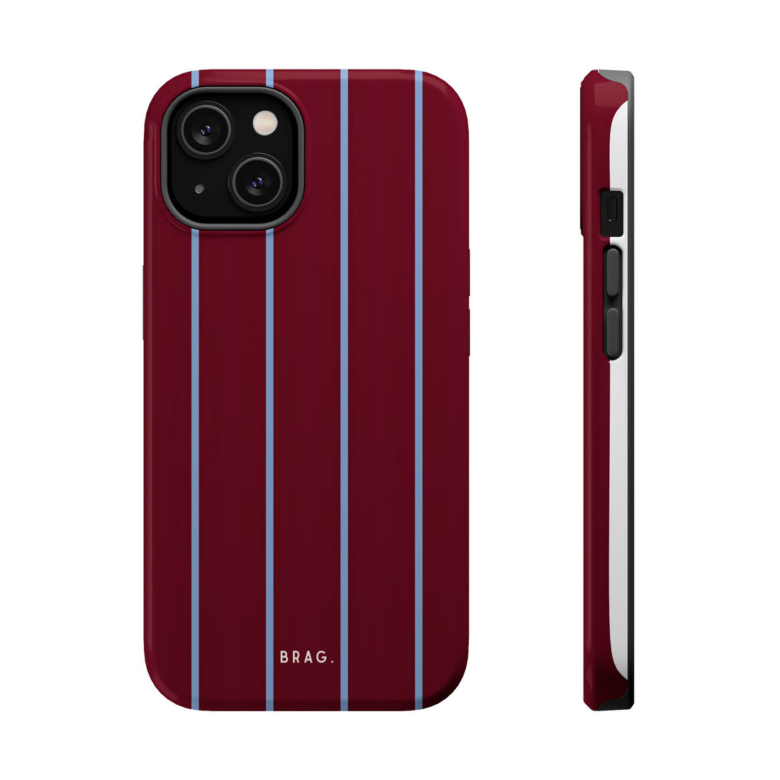 Bordeaux Stripe Magnetic Impact-Resistant Phone Case