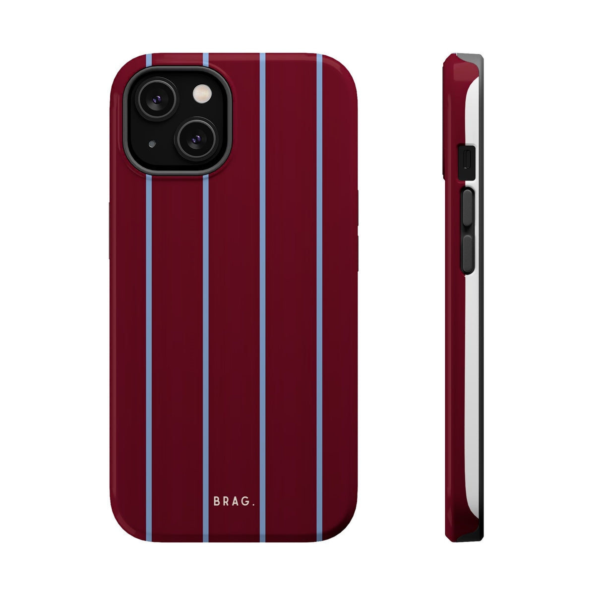 Bordeaux Stripe Magnetic Impact-Resistant Phone Case