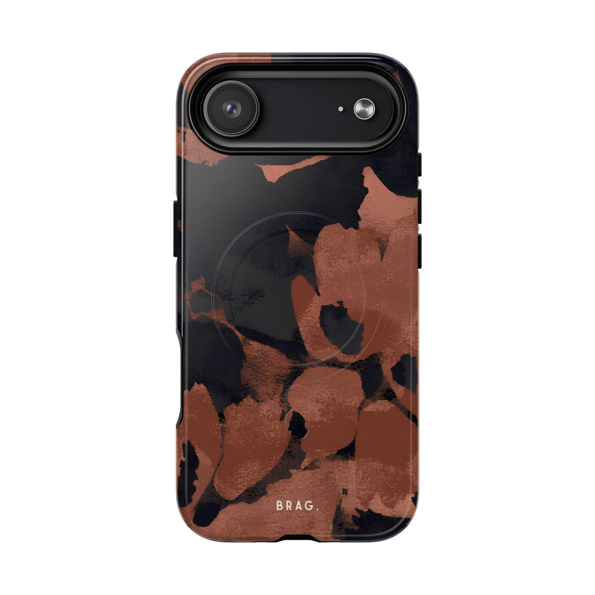 Terracotta Bloom MagSafe Tough Phone Case — Magnetic Protective Cover