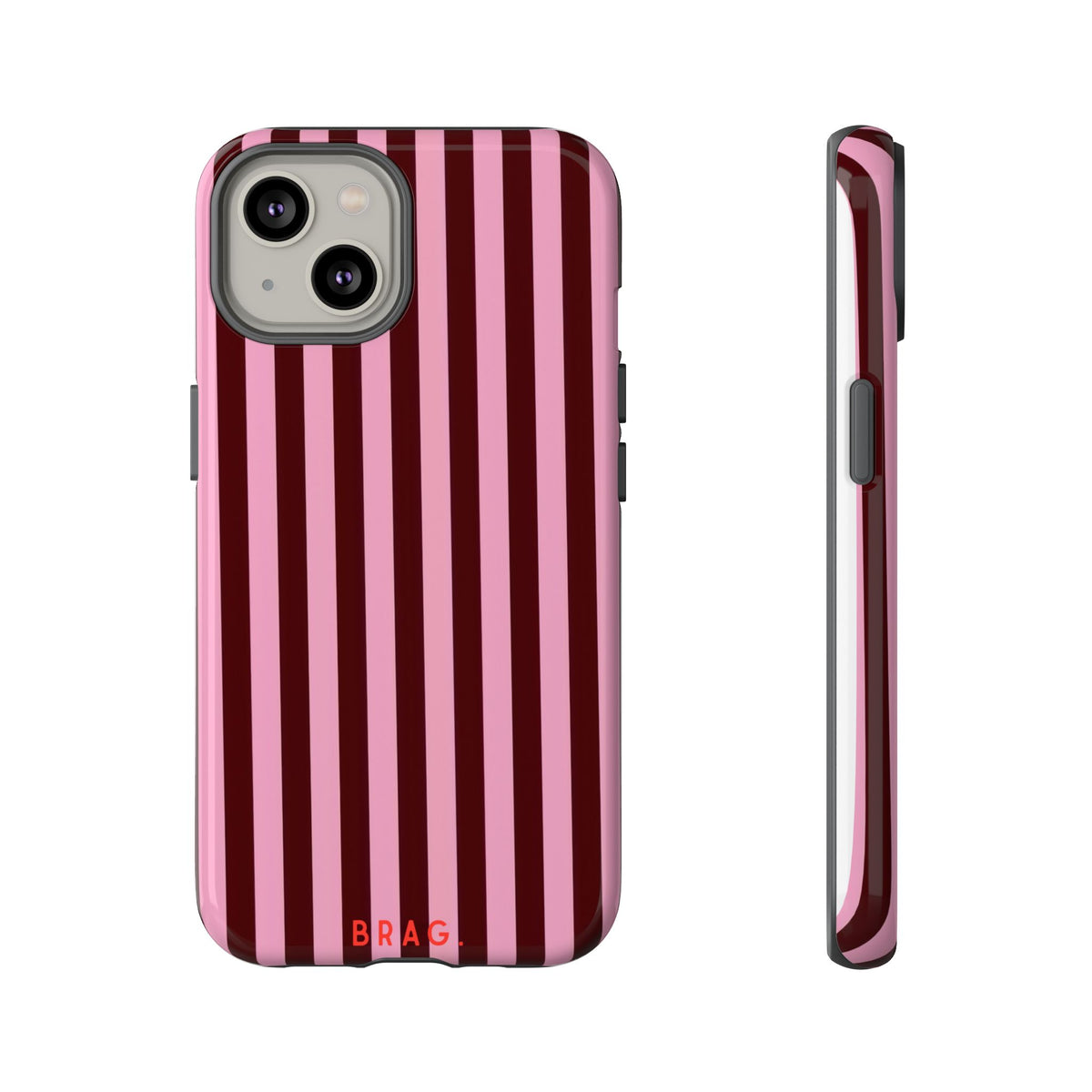 Candy Stripe Tough Phone Case – Shockproof Protective iPhone Cover