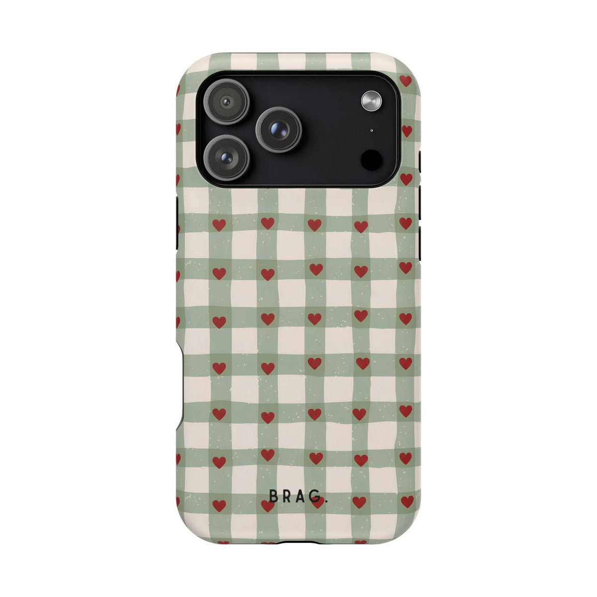 Mint Hearts Magnetic Impact-Resistant Phone Case