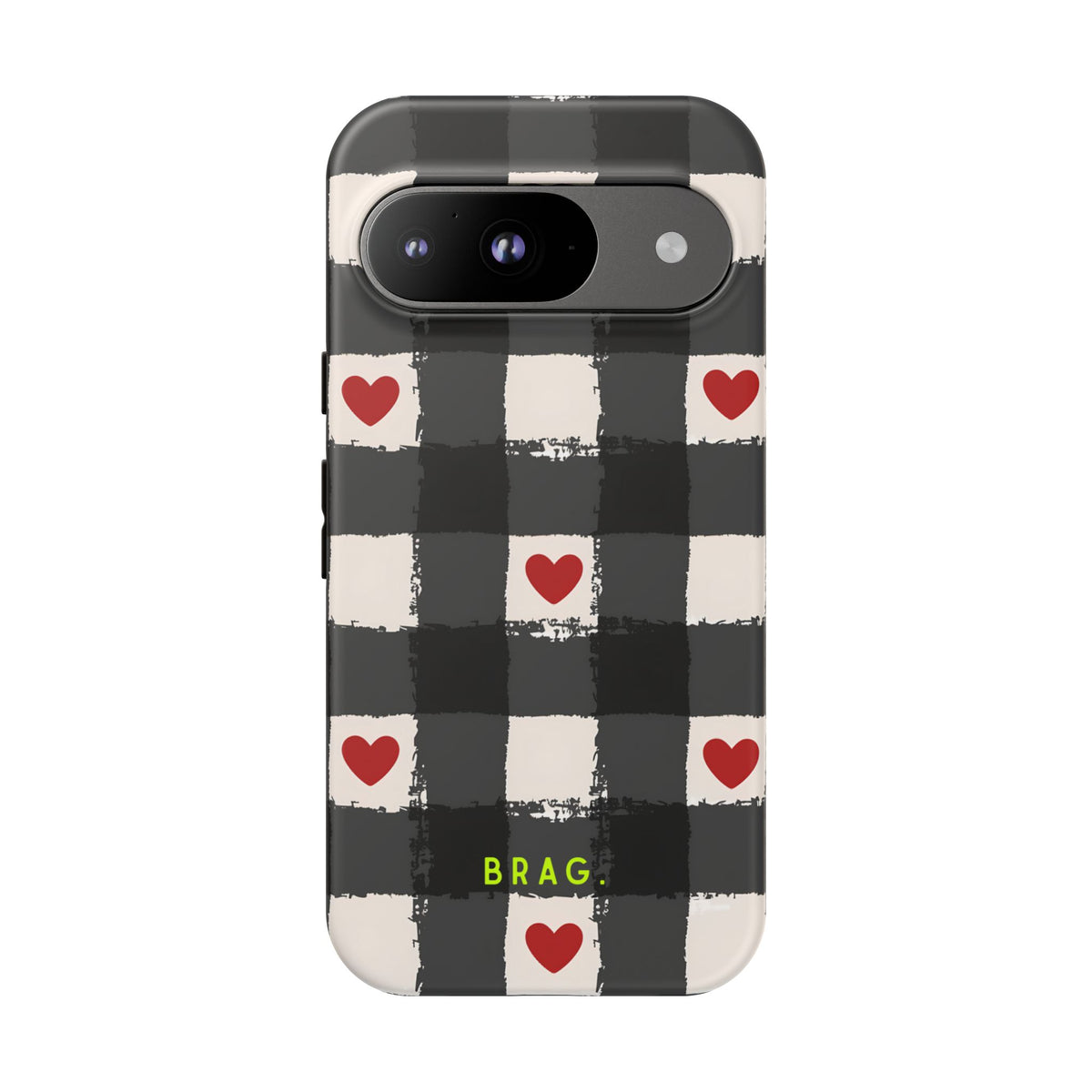 Lucky Heart Tough Phone Case – Shockproof Protective iPhone Cover