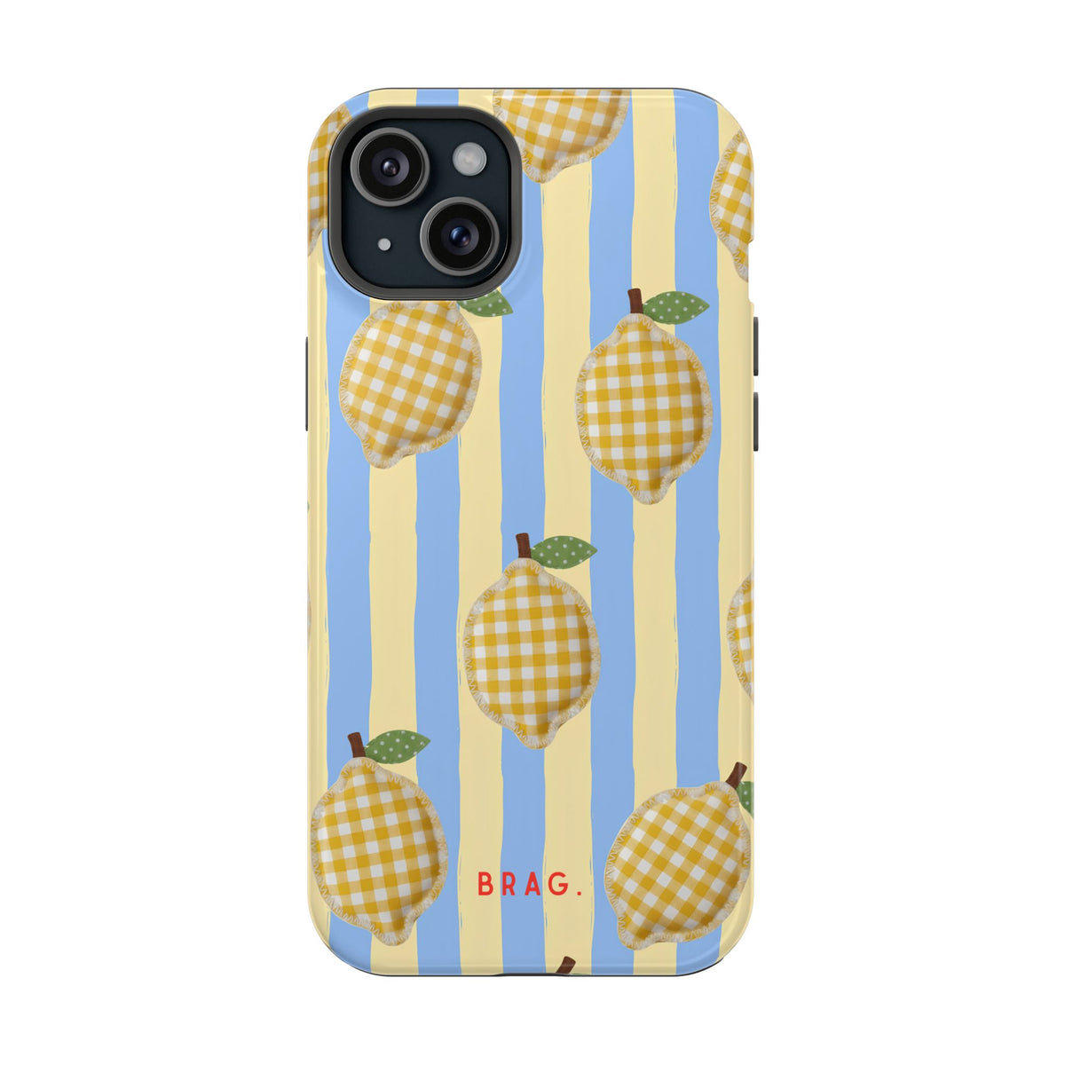 Lemon checks Magnetic Impact-Resistant Phone Case