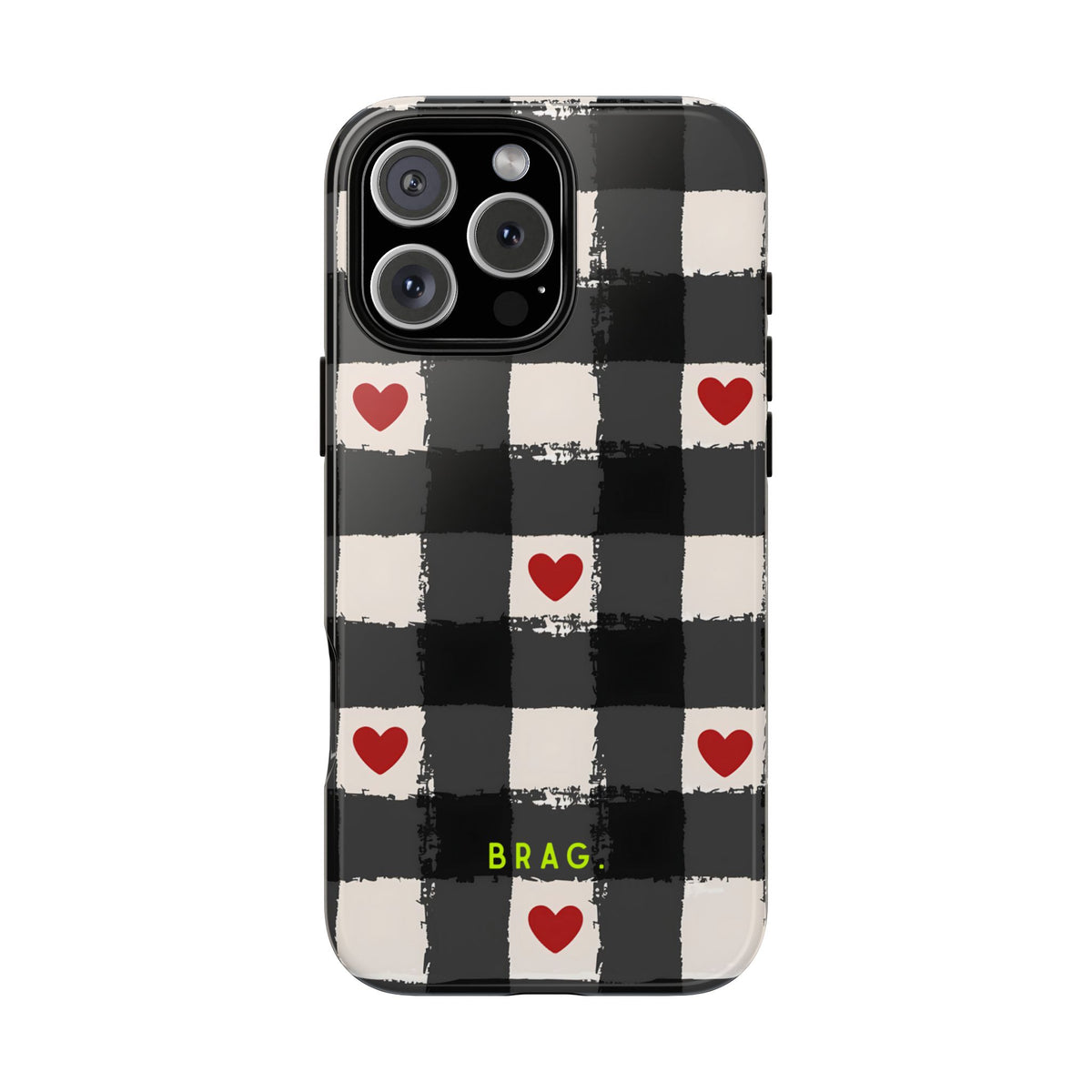 Lucky Heart Tough Phone Case – Shockproof Protective iPhone Cover
