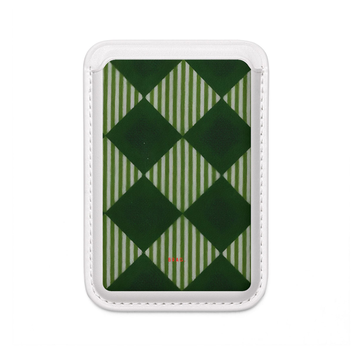 Woven Pattern MagSafe Vegan Wallet — Slim Phone Card Holder