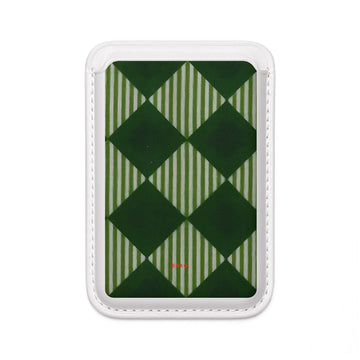 Woven Pattern MagSafe Vegan Wallet — Slim Phone Card Holder