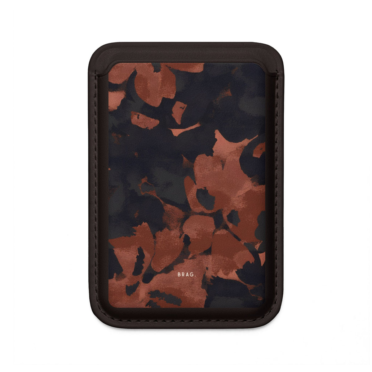 Terracotta Bloom MagSafe Vegan Wallet — Slim Phone Card Holder