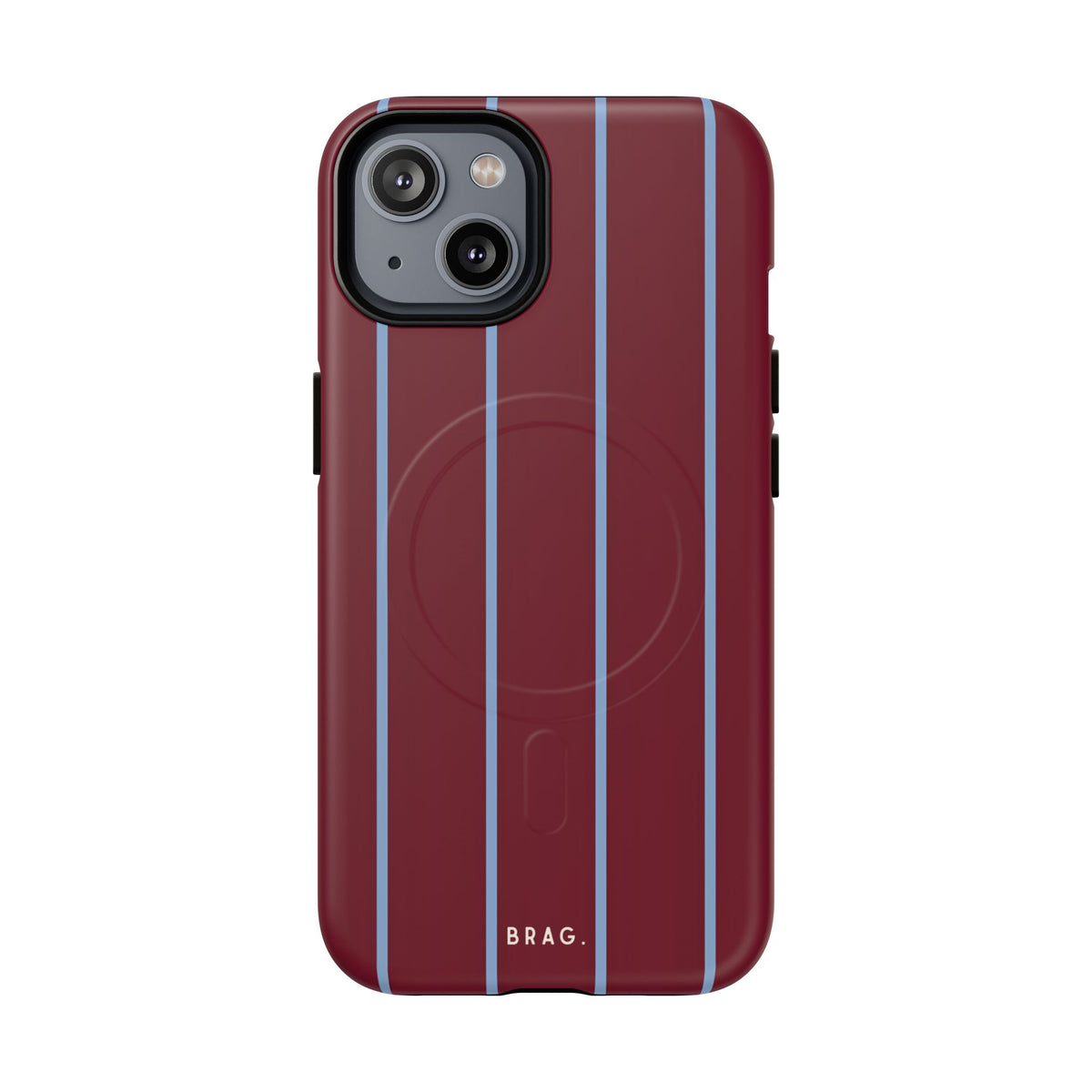 Bordeaux Stripe MagSafe Tough Phone Case — Magnetic Protective Cover