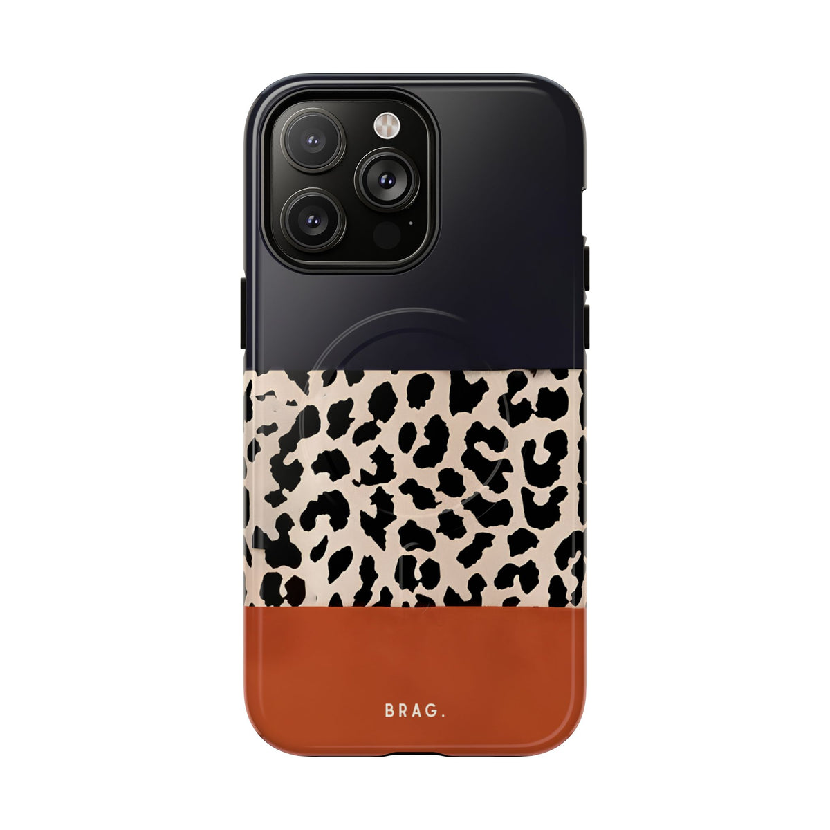 Leopard Block MagSafe Tough Phone Case — Magnetic Protective Cover