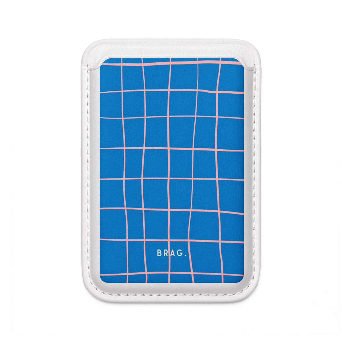 Coastal Grid MagSafe Vegan Wallet — Slim Phone Card Holder
