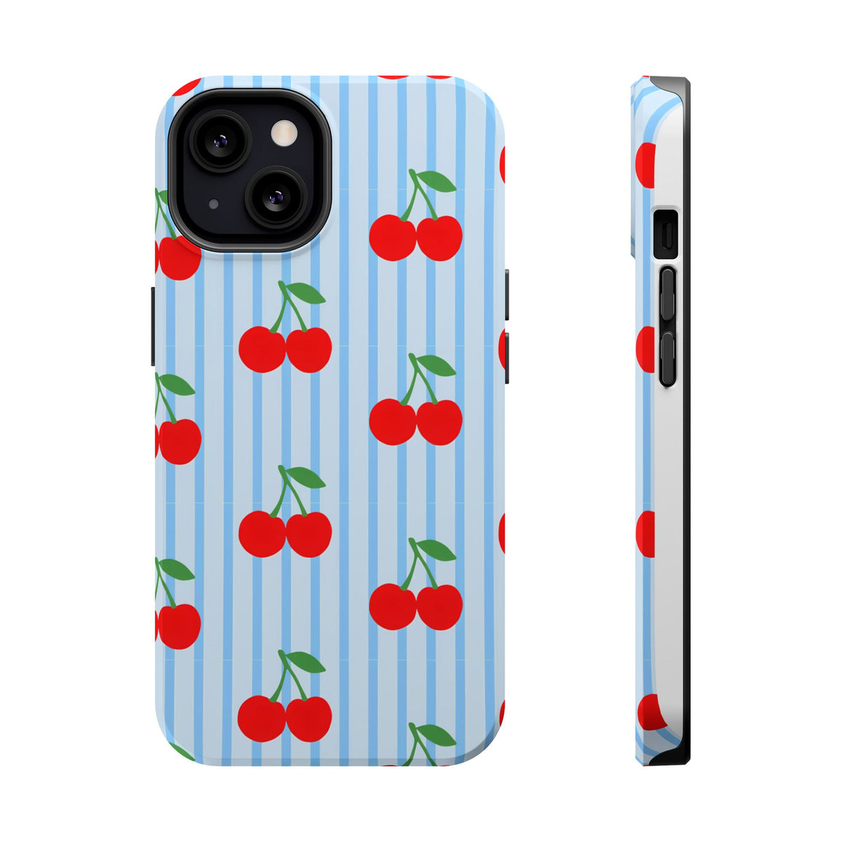 Sunday Market Magnetic Impact Phone Case — Blue Stripe Retro Design