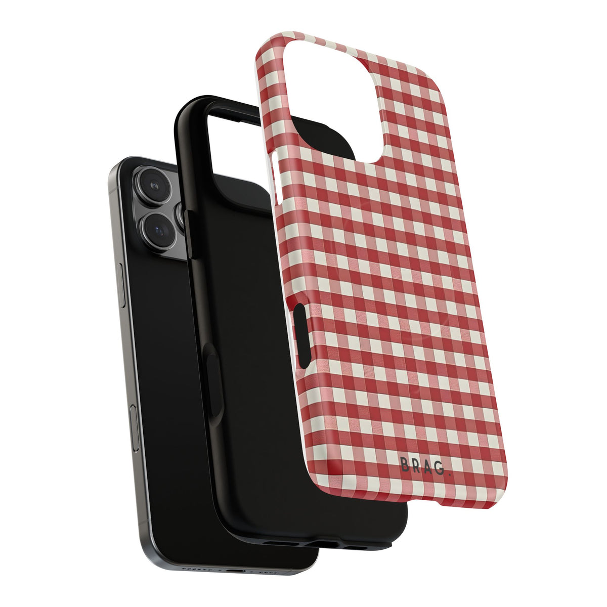 Red Gingham MagSafe Tough Phone Case — Magnetic Protective Cover