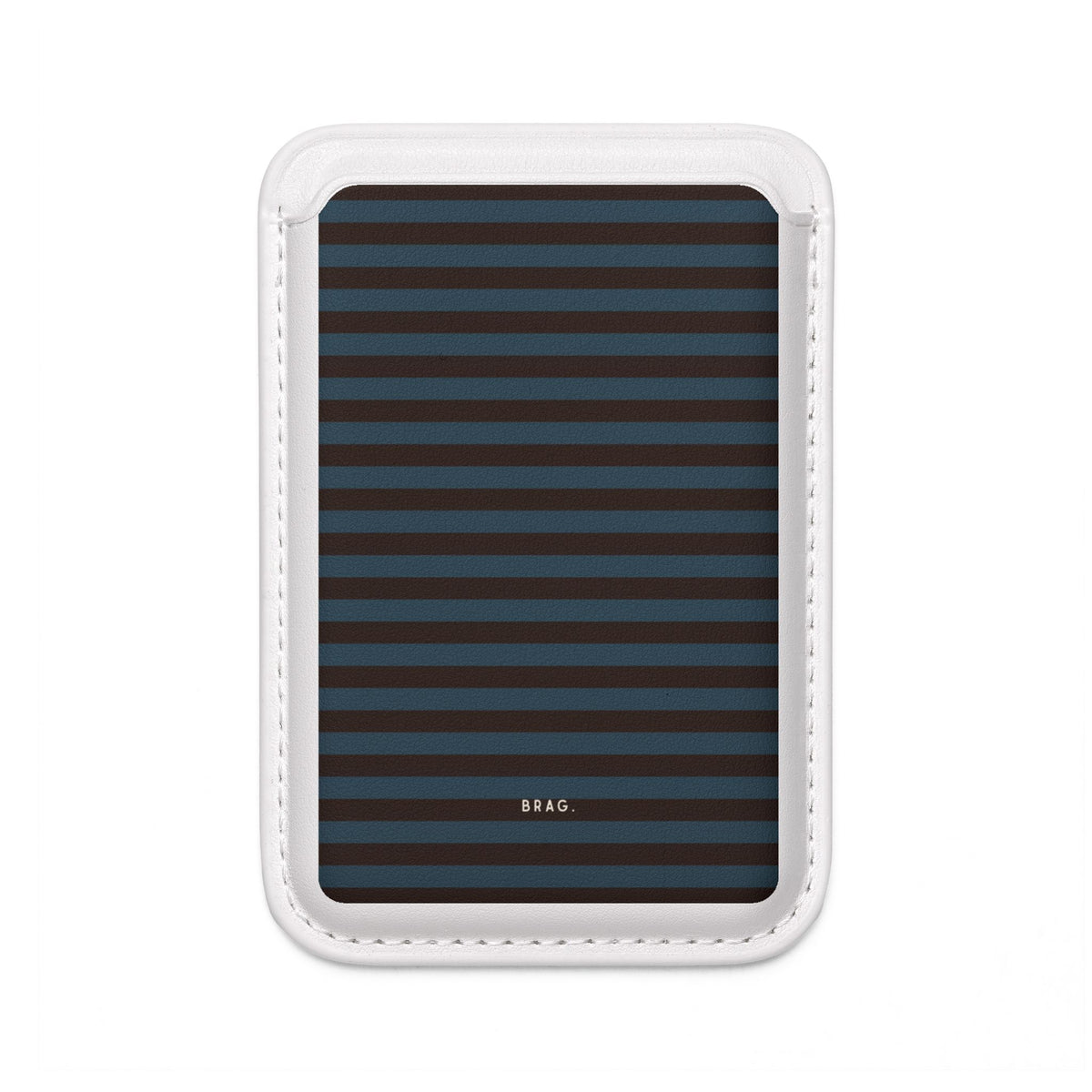 Seaside Stripe MagSafe Vegan Wallet — Slim Phone Card Holder