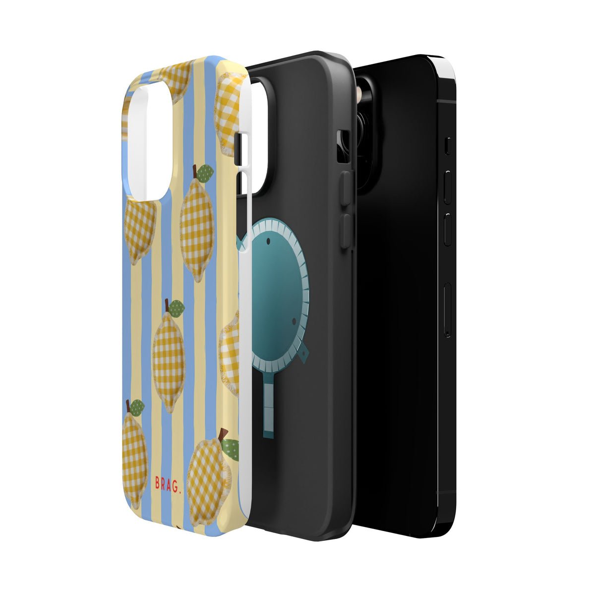 Lemon checks Magnetic Impact-Resistant Phone Case