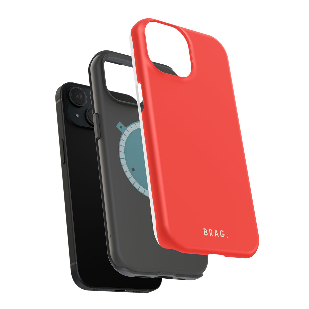 Brag Red Magnetic Impact-Resistant Phone Case