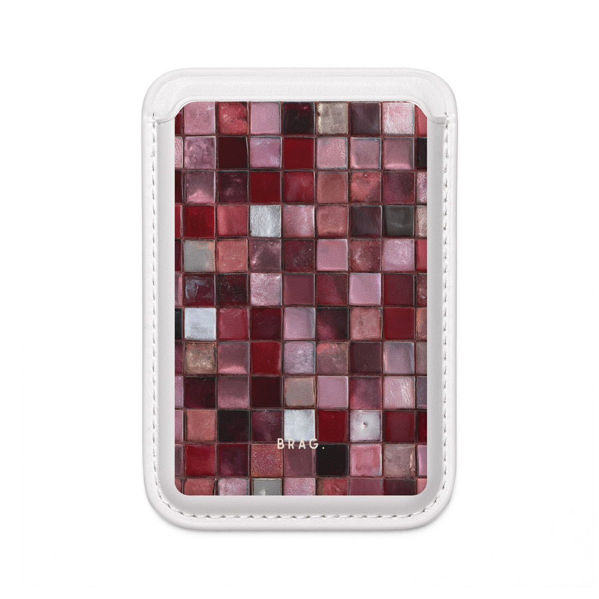 Cherry Tile MagSafe Vegan Wallet — Slim Phone Card Holder