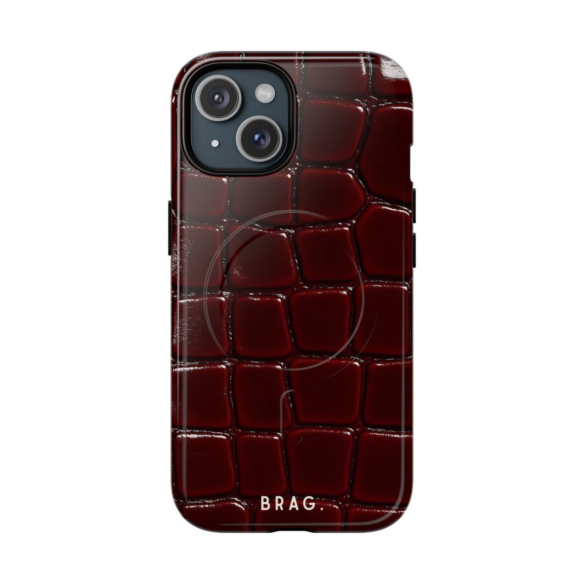 Cherry Leather MagSafe Tough Phone Case — Magnetic Protective Cover