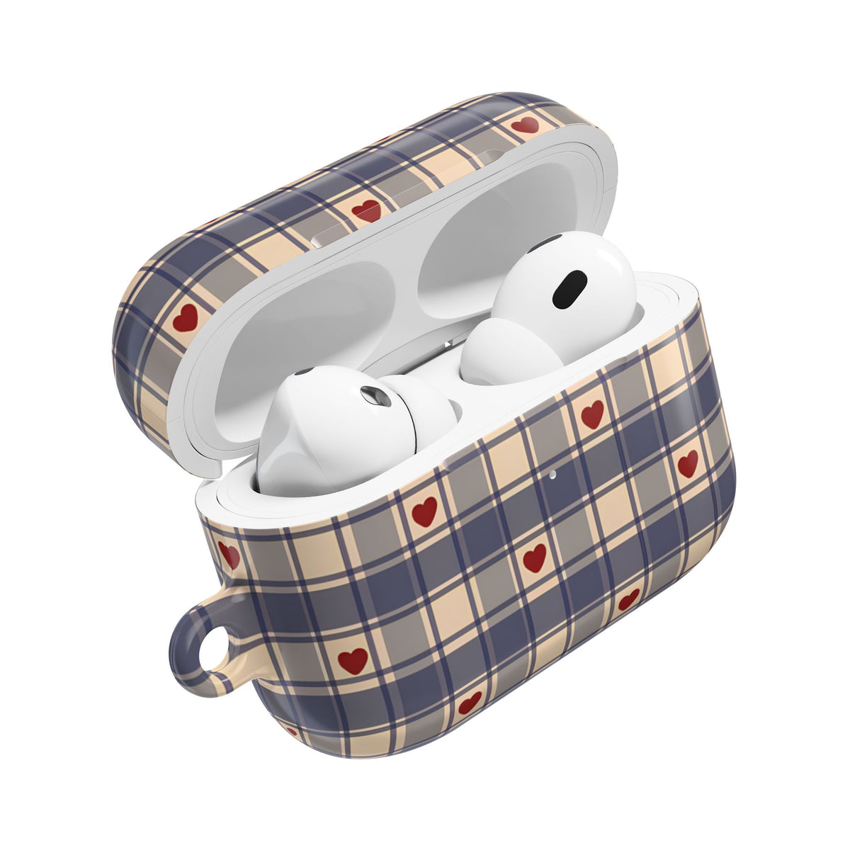Heart Plaid AirPod Case – Slim Protective Charging Case
