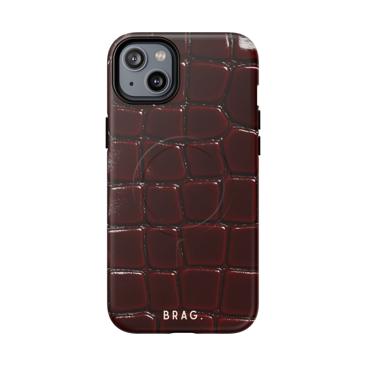 Cherry Leather MagSafe Tough Phone Case — Magnetic Protective Cover