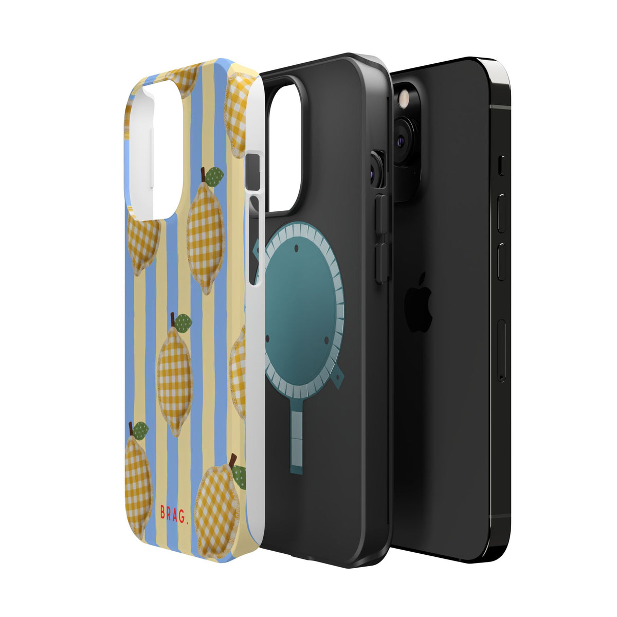 Lemon checks Magnetic Impact-Resistant Phone Case