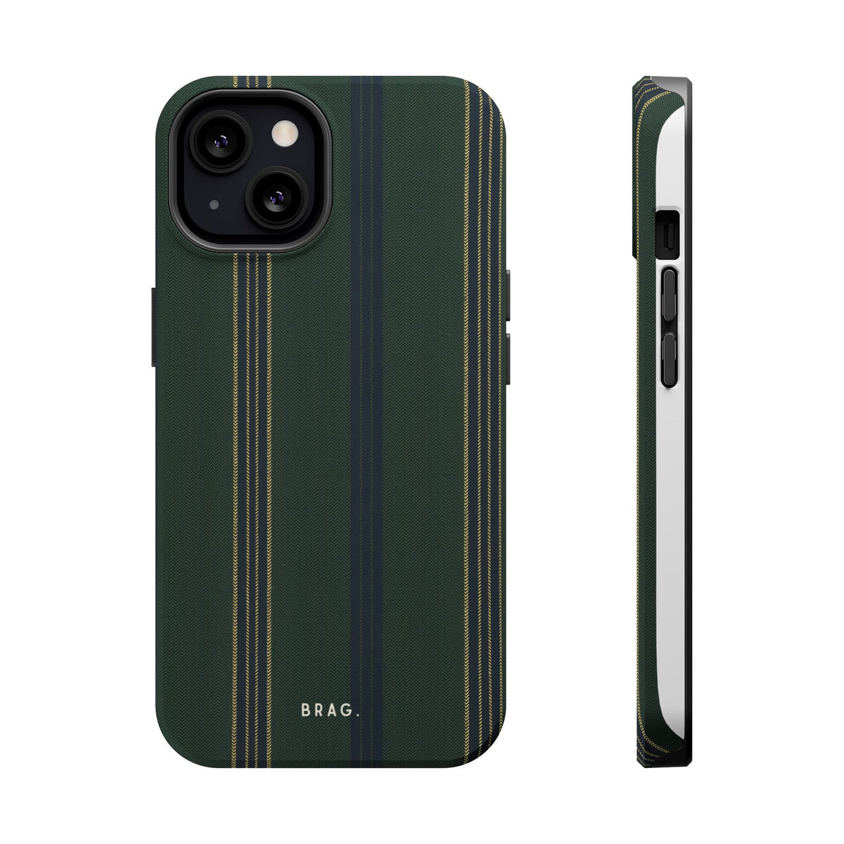 Olive Pinstripe Magnetic Impact-Resistant Phone Case