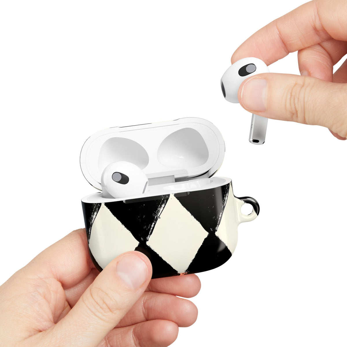 Ivory Harlequin AirPod Case – Slim Protective Charging Case