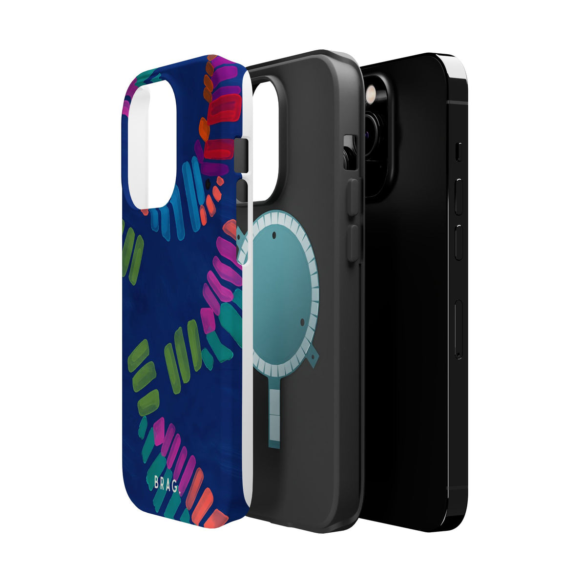 Blue Palm Magnetic Impact-Resistant Phone Case