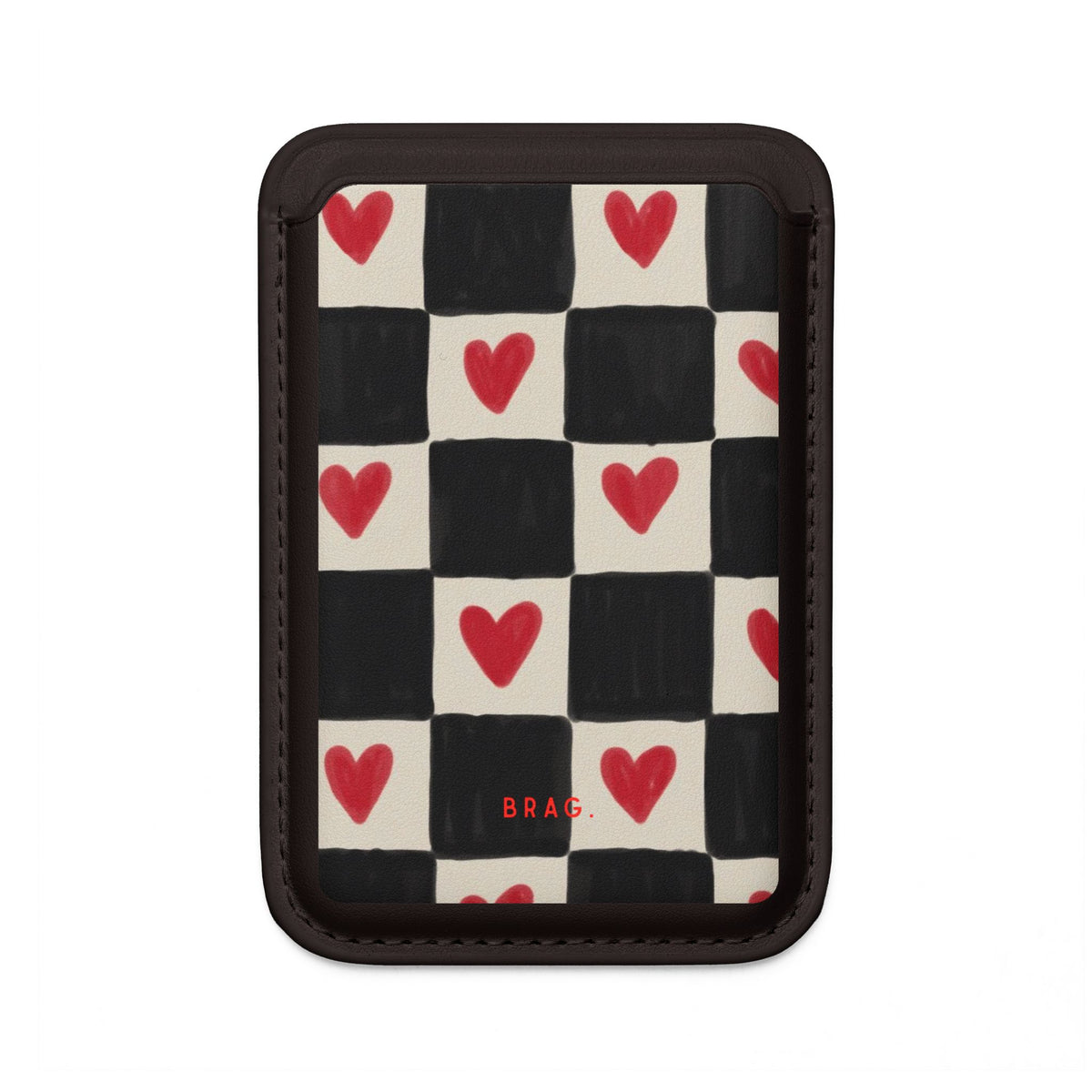 Heart Check MagSafe Vegan Wallet — Slim Phone Card Holder