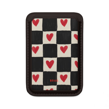Heart Check MagSafe Vegan Wallet — Slim Phone Card Holder