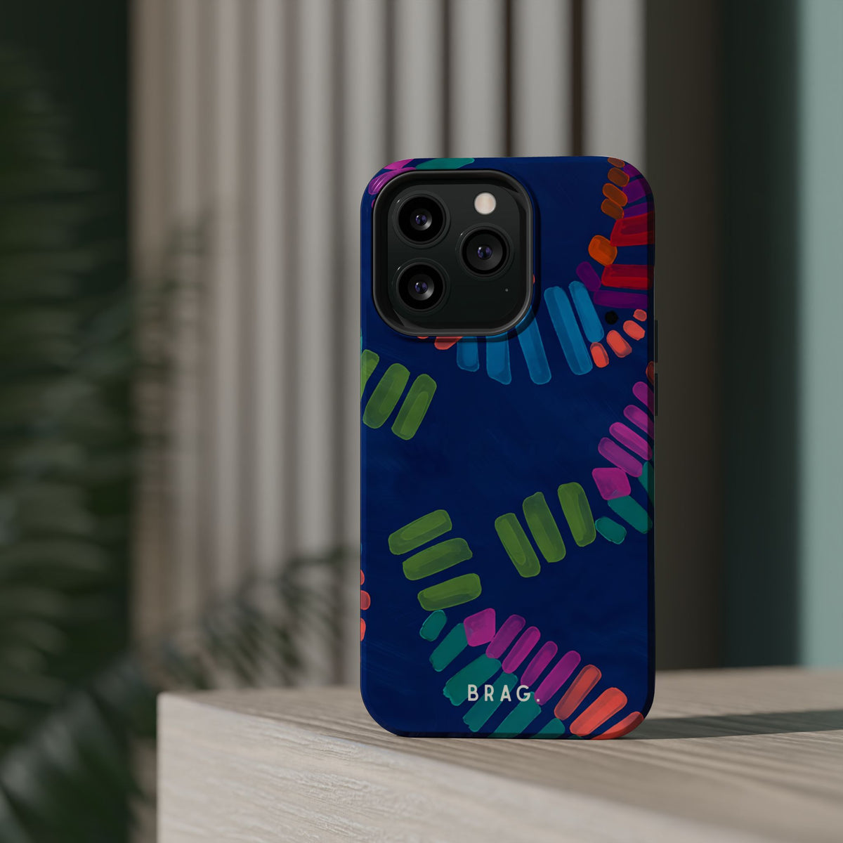 Blue Palm Magnetic Impact-Resistant Phone Case