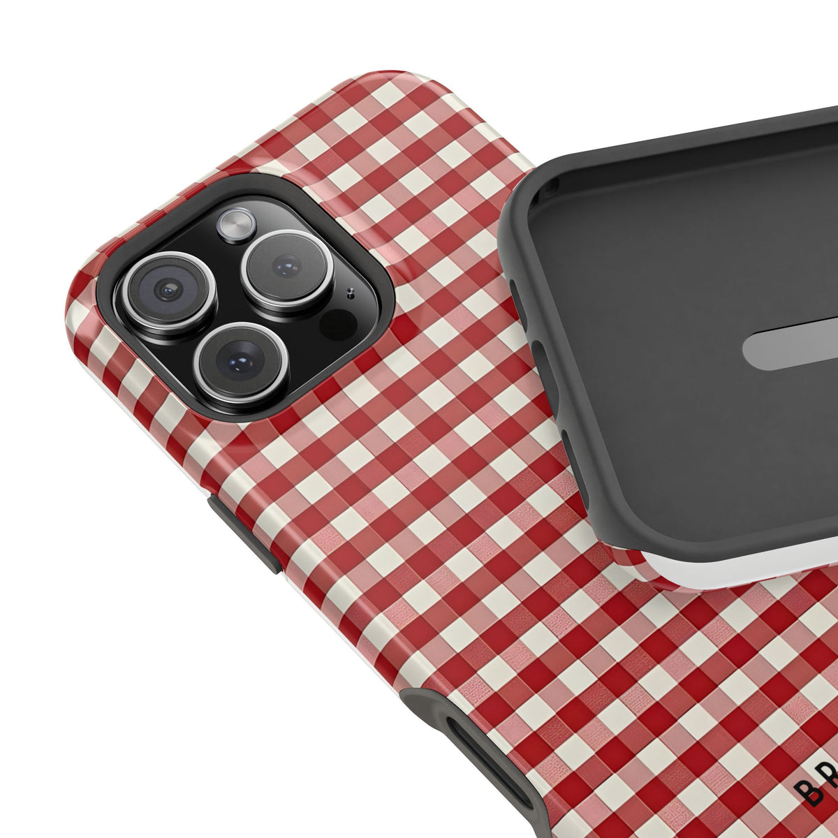 Red Gingham Magnetic Impact-Resistant Phone Case