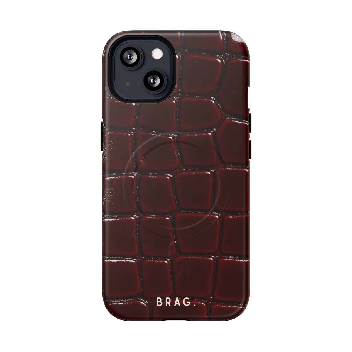 Cherry Leather MagSafe Tough Phone Case — Magnetic Protective Cover
