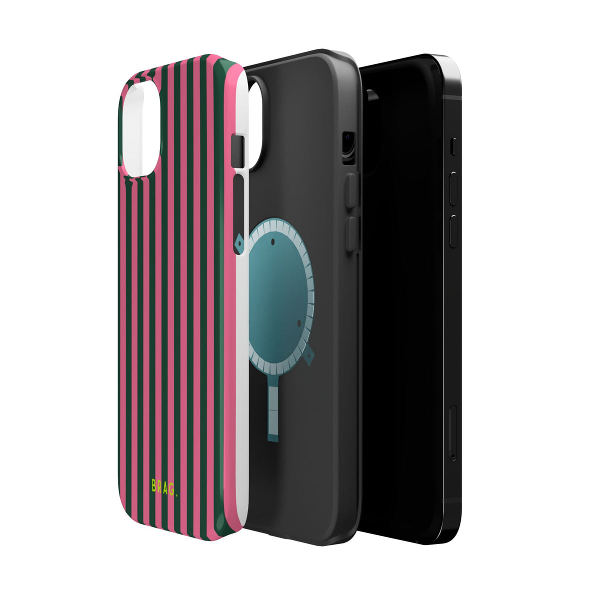 Flamingo Stripe Magnetic Impact-Resistant Phone Case