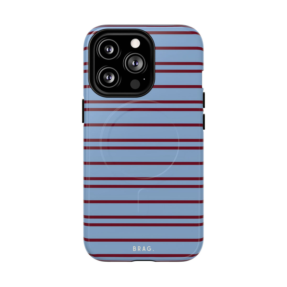Nautical Stripe MagSafe Tough Phone Case — Magnetic Protective Cover