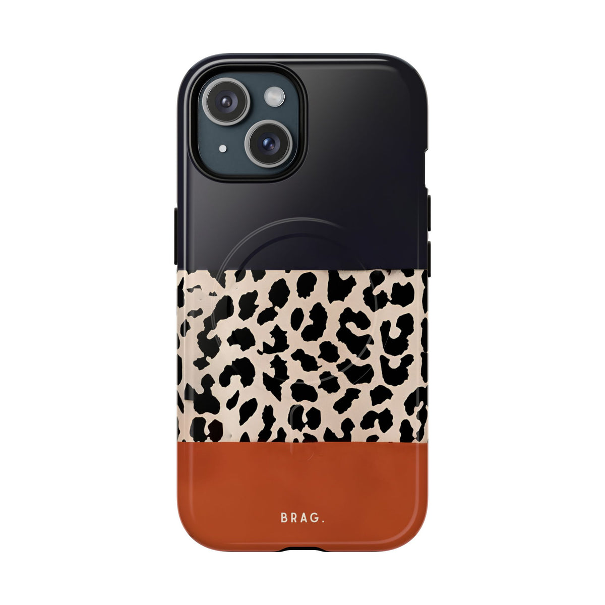 Leopard Block MagSafe Tough Phone Case — Magnetic Protective Cover