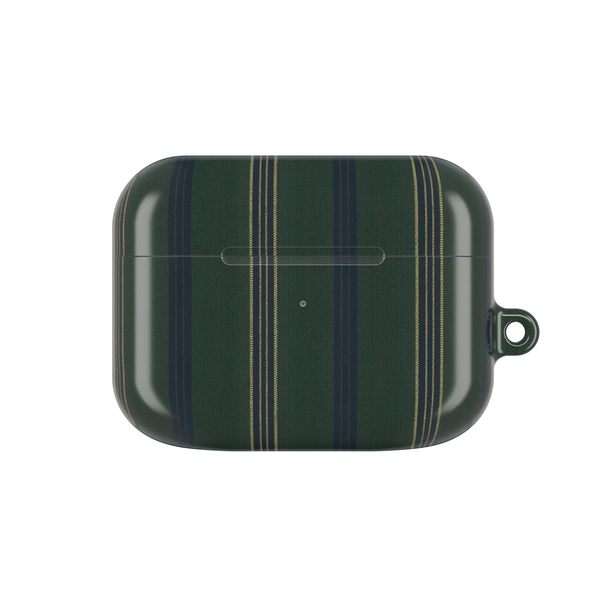 Olive Pinstripe AirPod Case – Slim Protective Charging Case