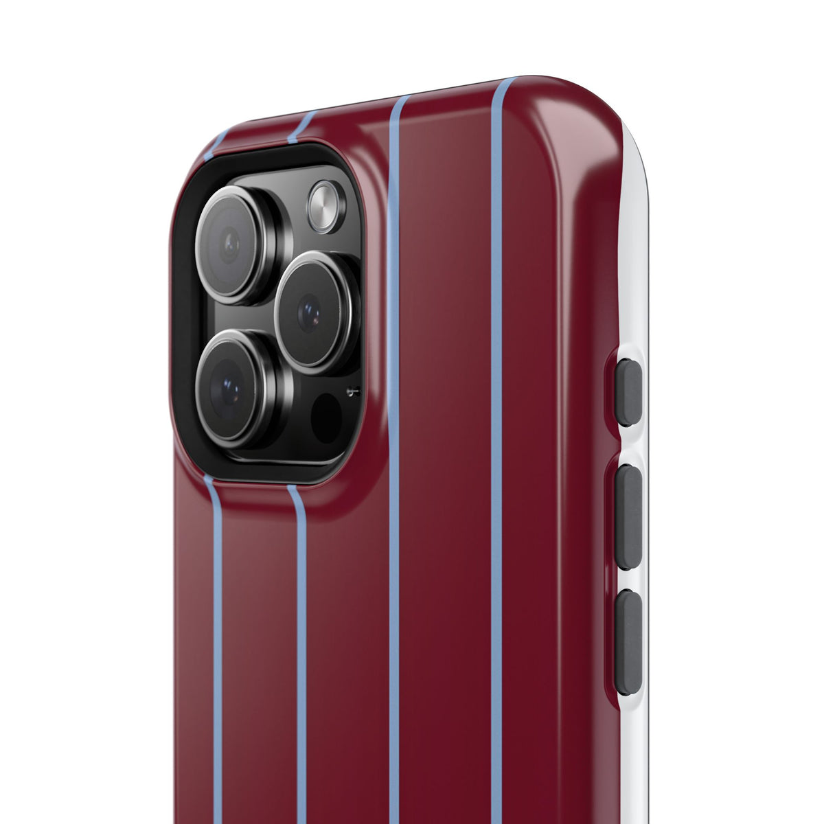 Bordeaux Stripe Magnetic Impact-Resistant Phone Case