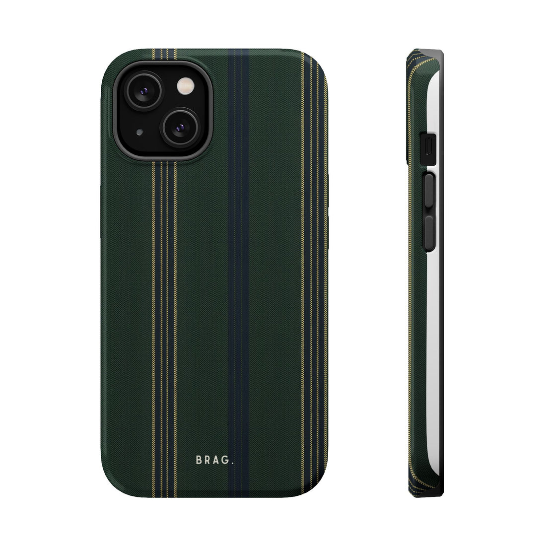 Olive Pinstripe Magnetic Impact-Resistant Phone Case