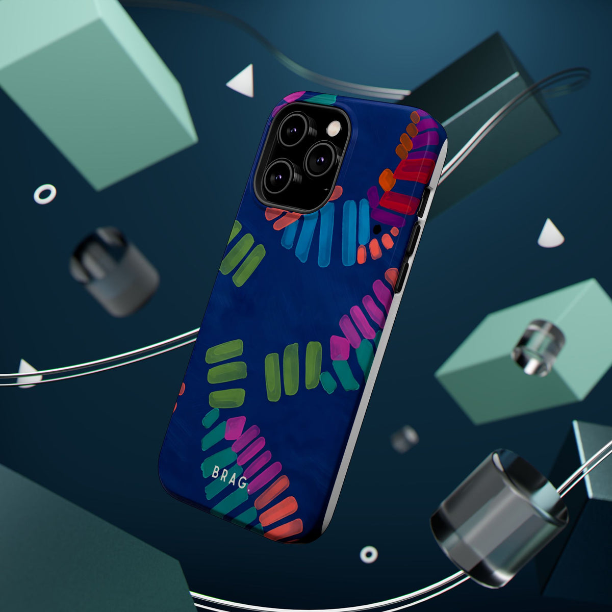 Blue Palm Magnetic Impact-Resistant Phone Case