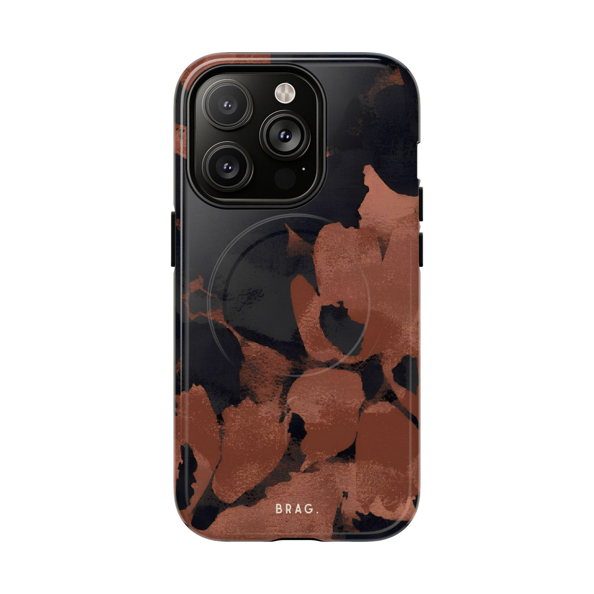 Terracotta Bloom MagSafe Tough Phone Case — Magnetic Protective Cover