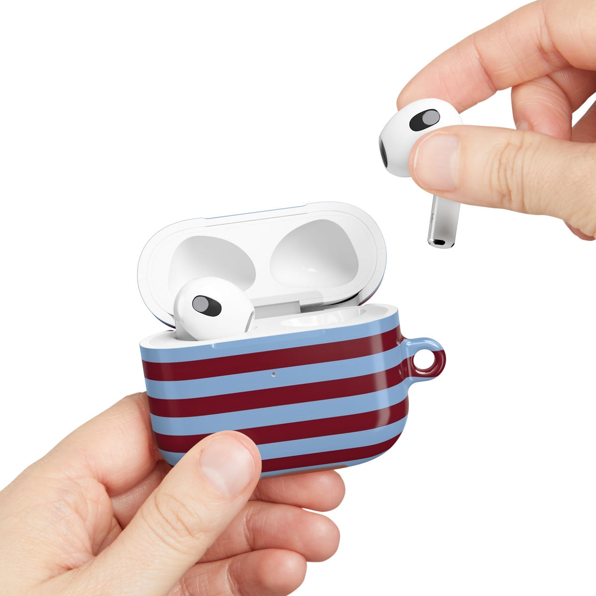 Varsity Stripe AirPod Case – Slim Protective Charging Case