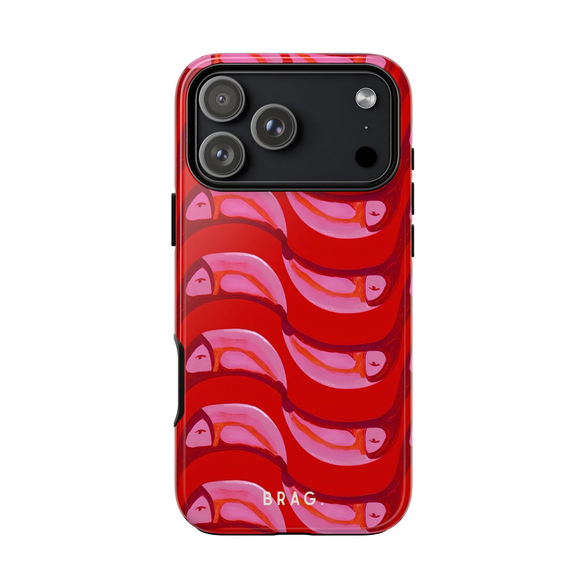Pink Current Tough Phone Case – Shockproof Protective iPhone Cover