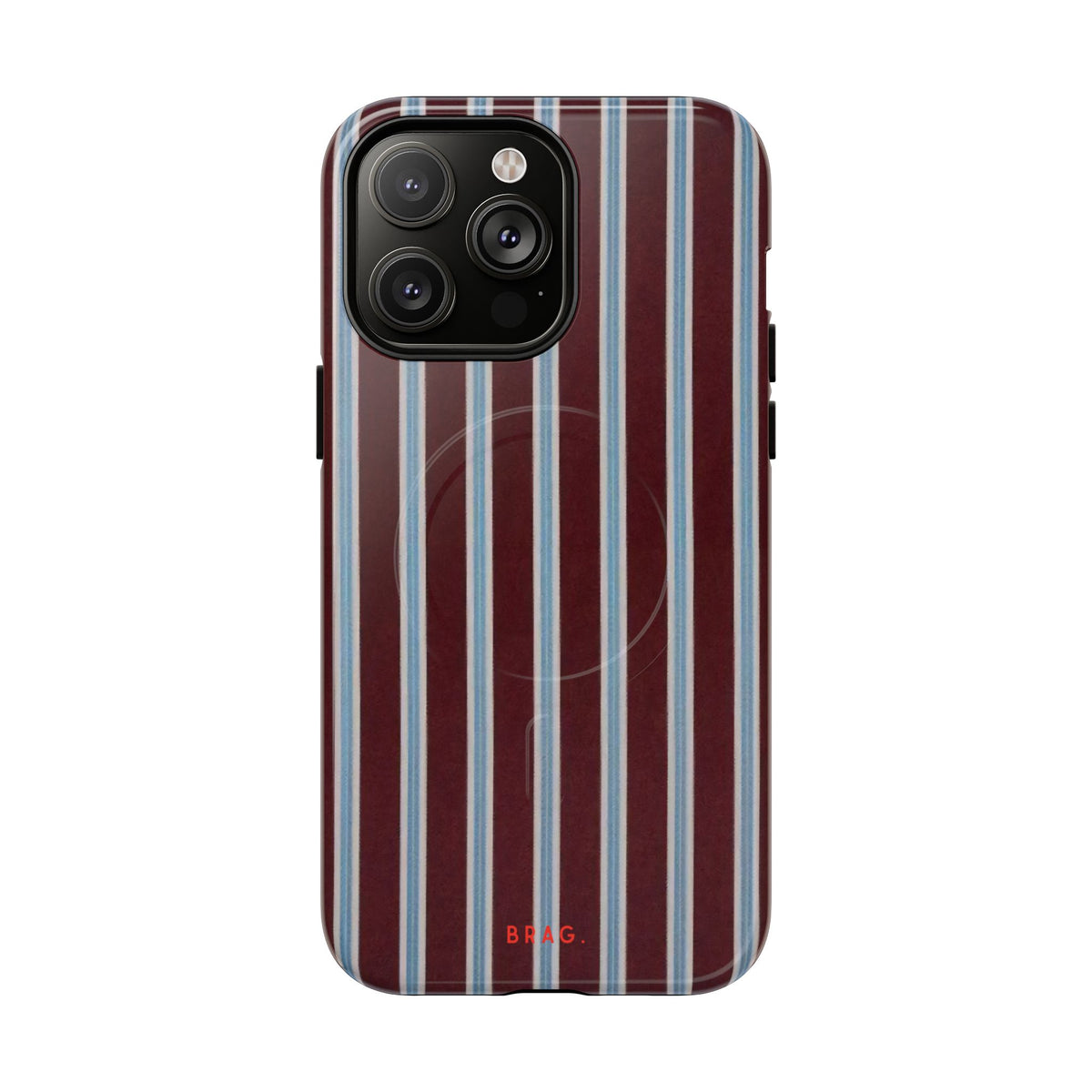 Maroon Lines MagSafe Tough Phone Case — Magnetic Protective Cover